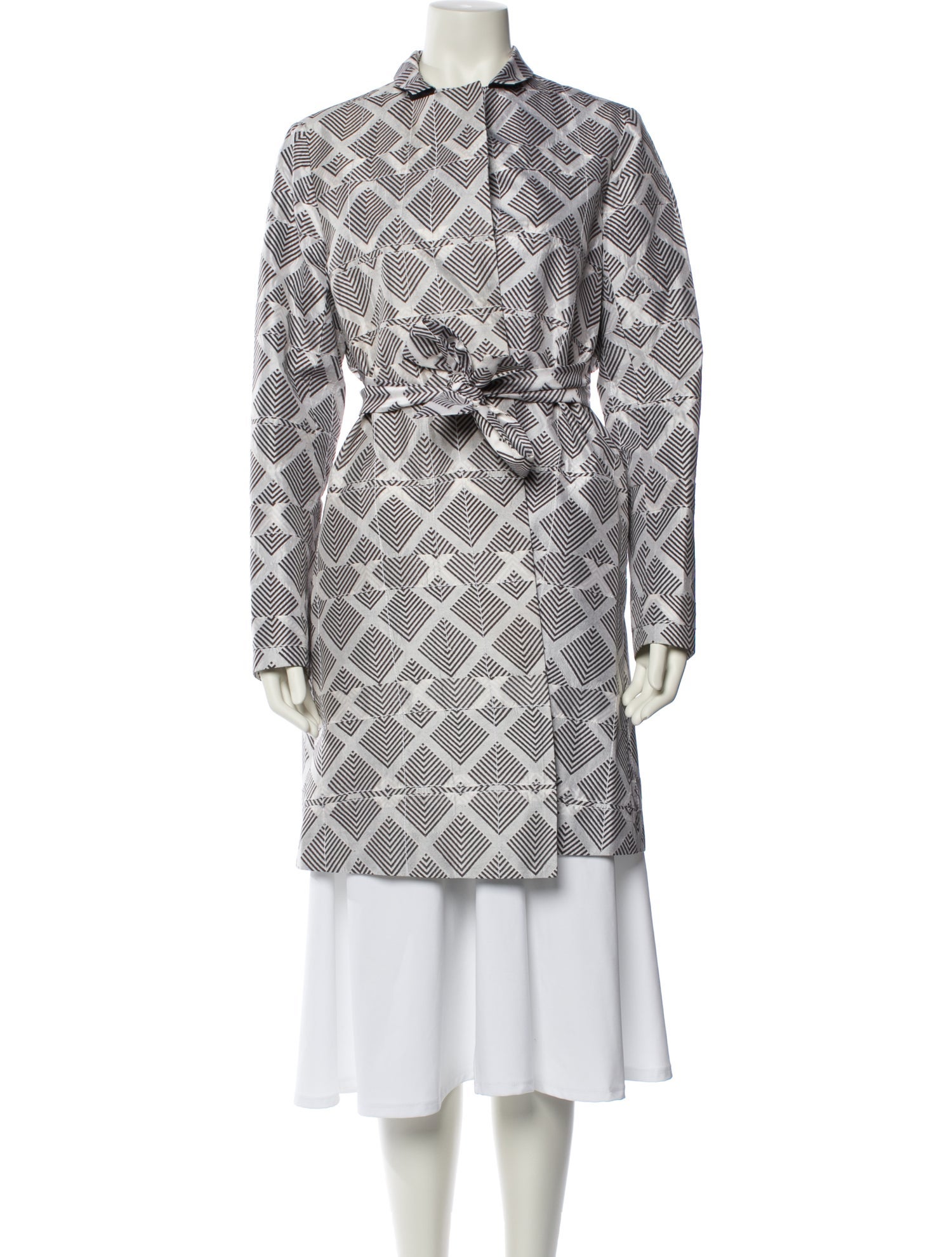 Maiyet Silk Printed Trench Coat