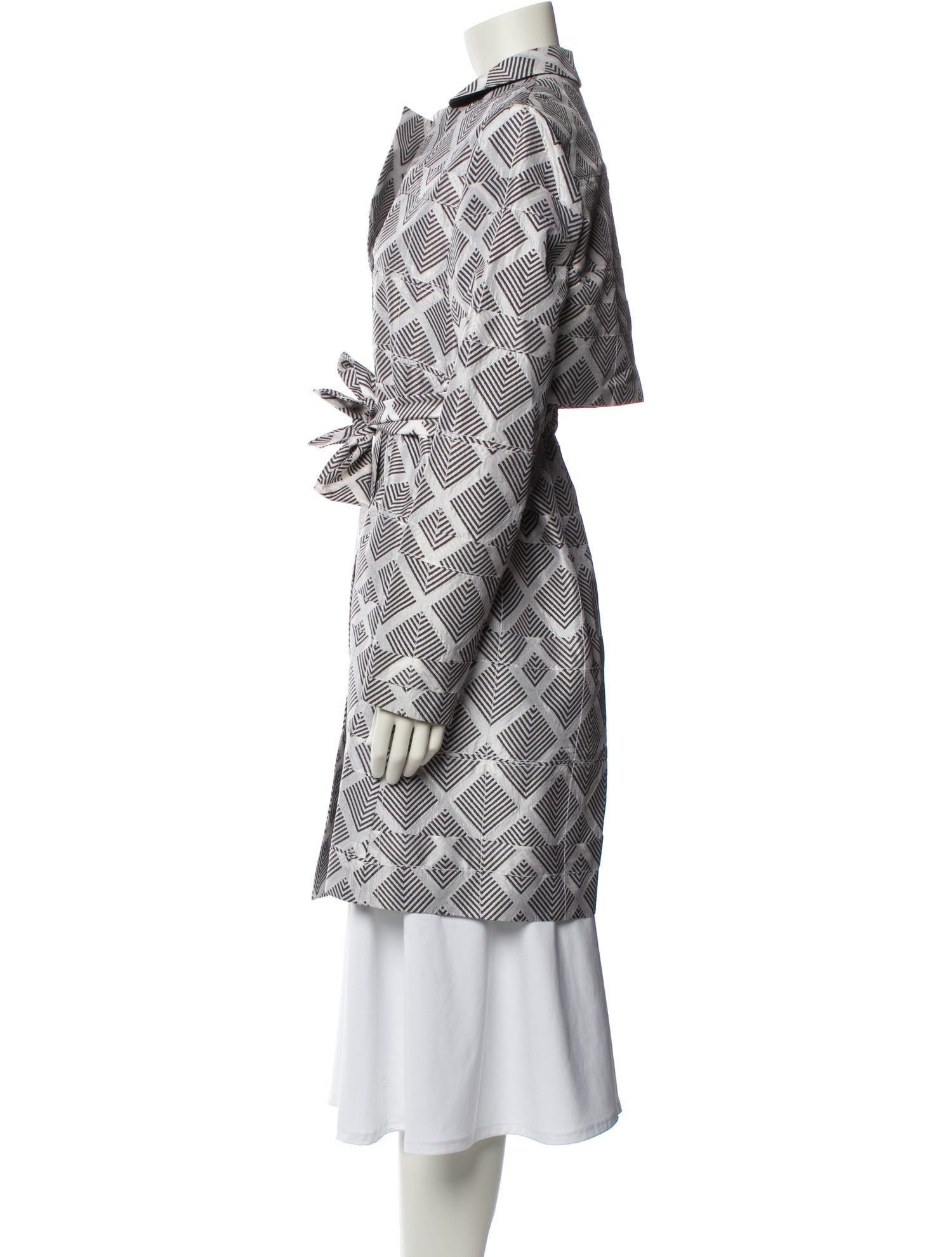 Maiyet Silk Printed Trench Coat