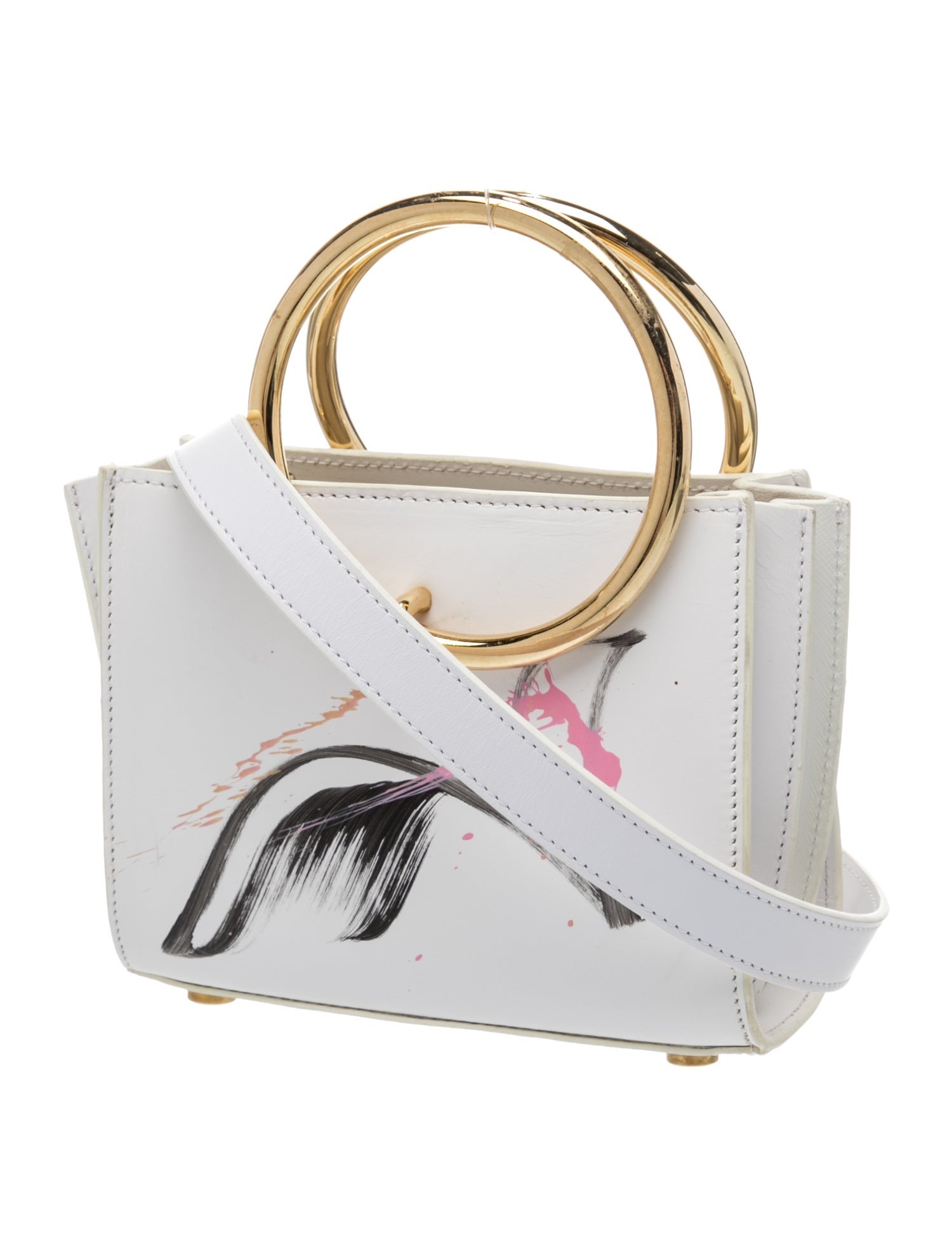 Marzook Leather Crossbody Bag - White Crossbody Bags, Handbags