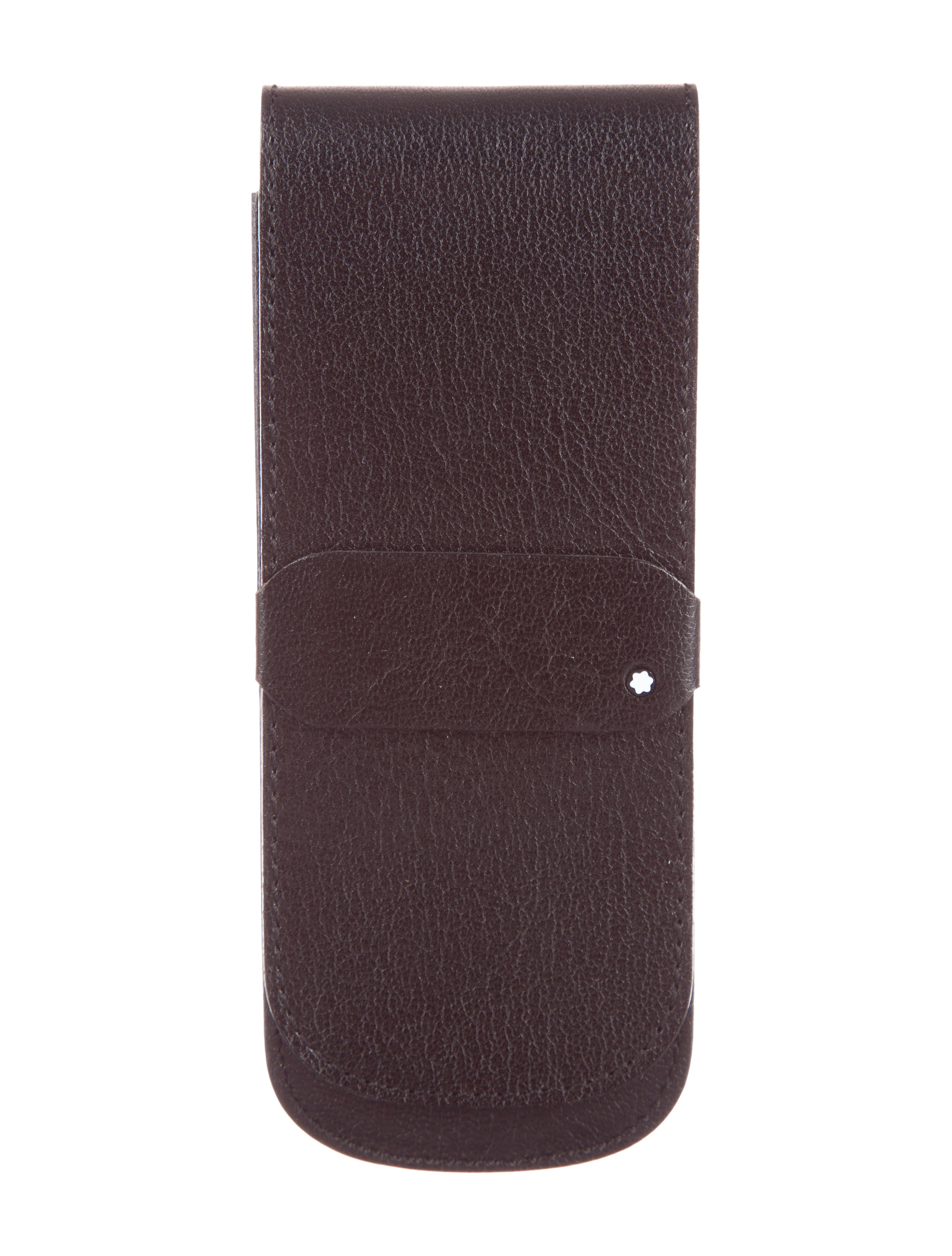 Montblanc Leather Pen Case Black Tech & Travel, Decor & Accessories