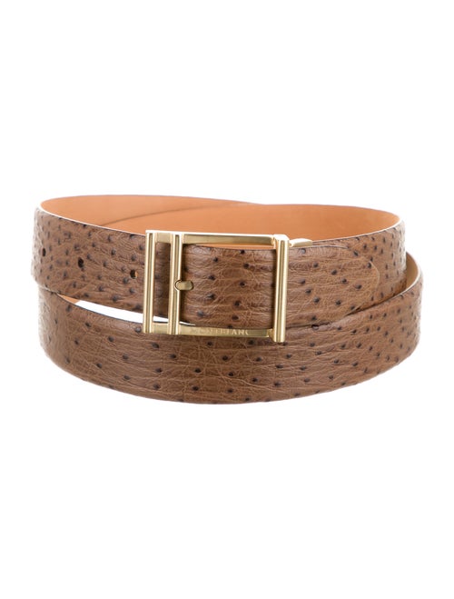 Montblanc Embossed Leather Belt gold