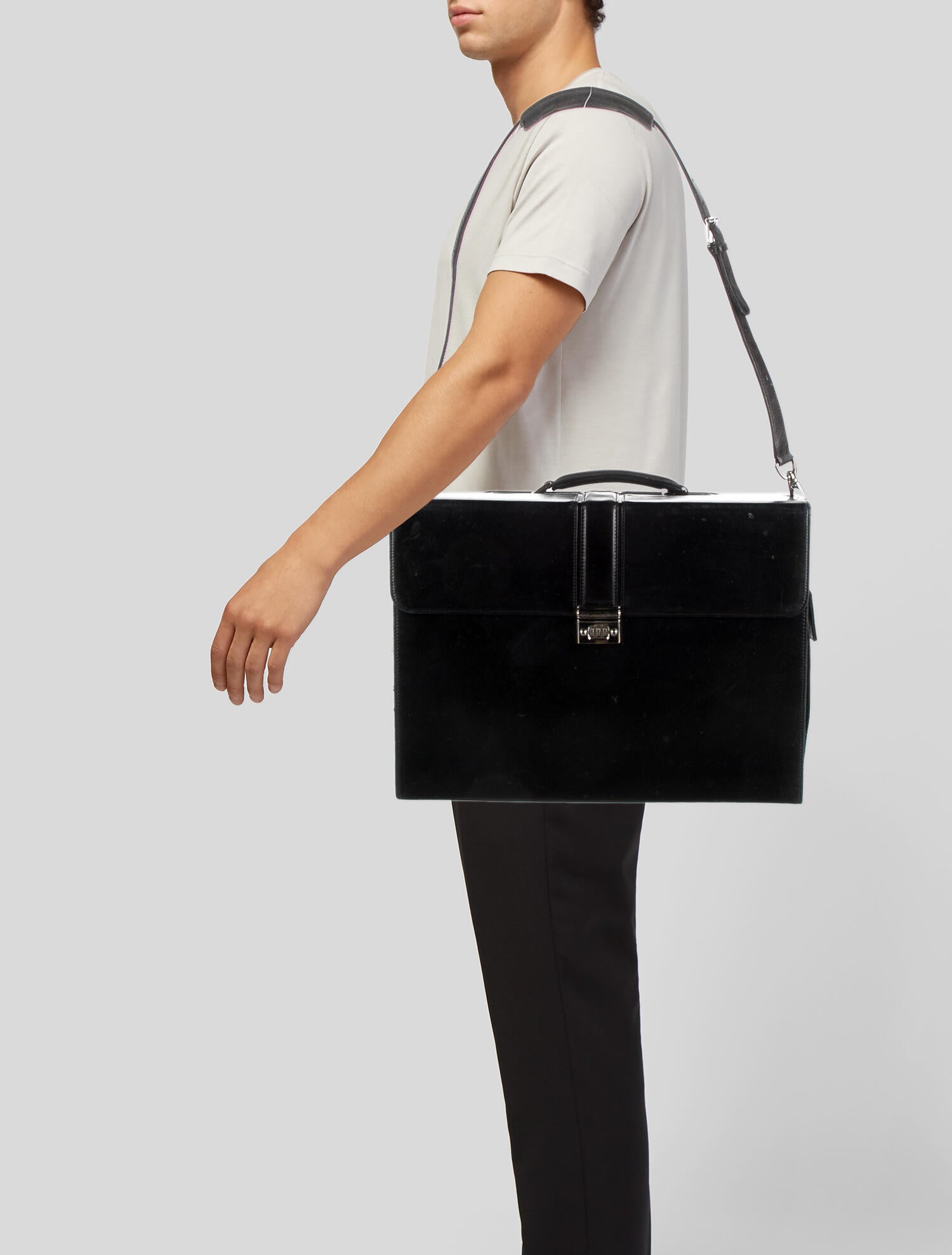 Mark Cross Leather Maddox Briefcase Burgundy Briefcases, Bags