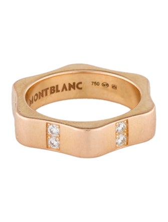 Montblanc 18K Diamond Hexagonal 4810 Medium Ring