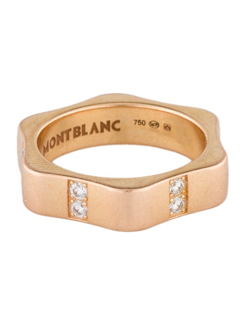 Montblanc 18K Diamond Hexagonal 4810 Medium Ring