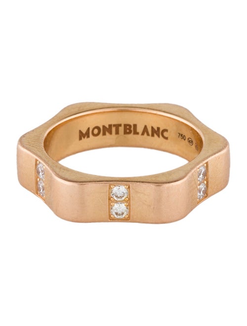 Montblanc 18K Diamond Hexagonal 4810 Medium Ring