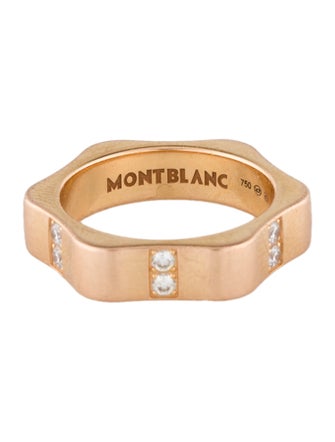 Montblanc 18K Diamond Hexagonal 4810 Medium Ring