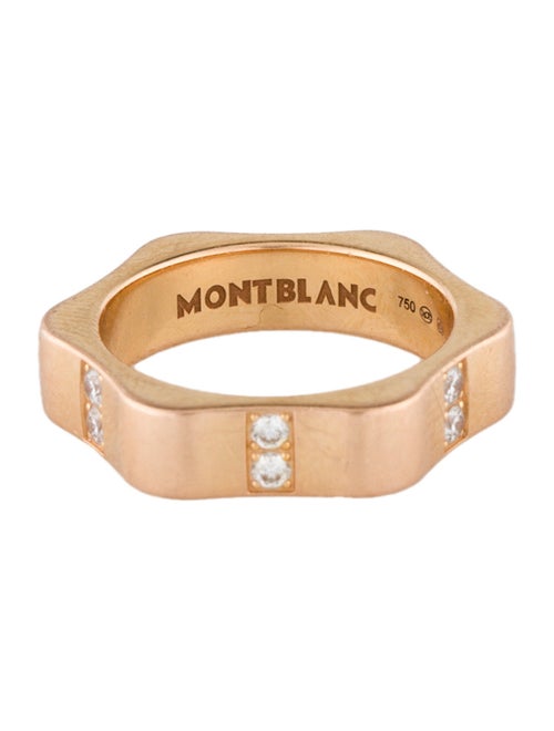 Montblanc 18K Diamond Hexagonal 4810 Medium Ring