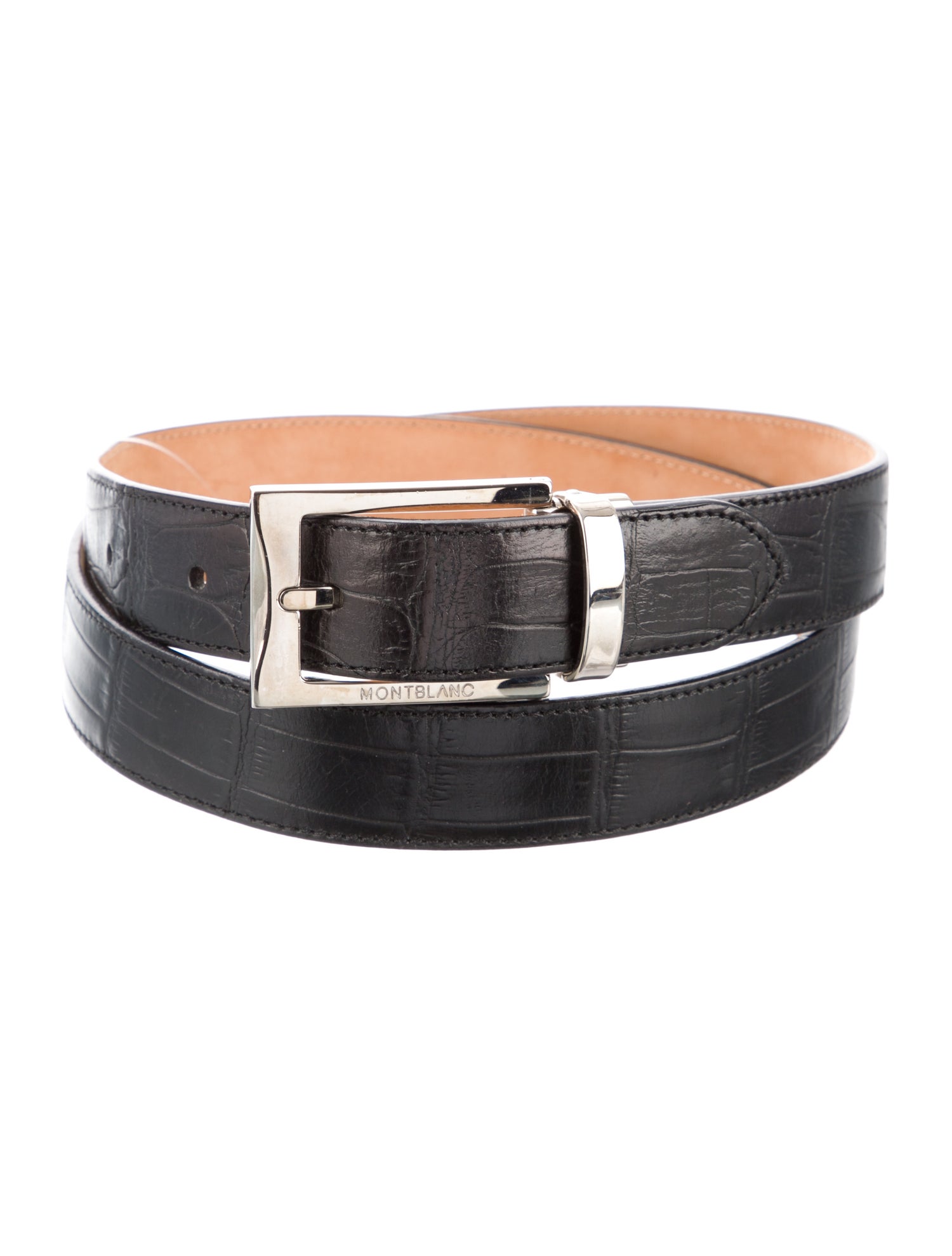 Montblanc Skinny Leather Waist Belt