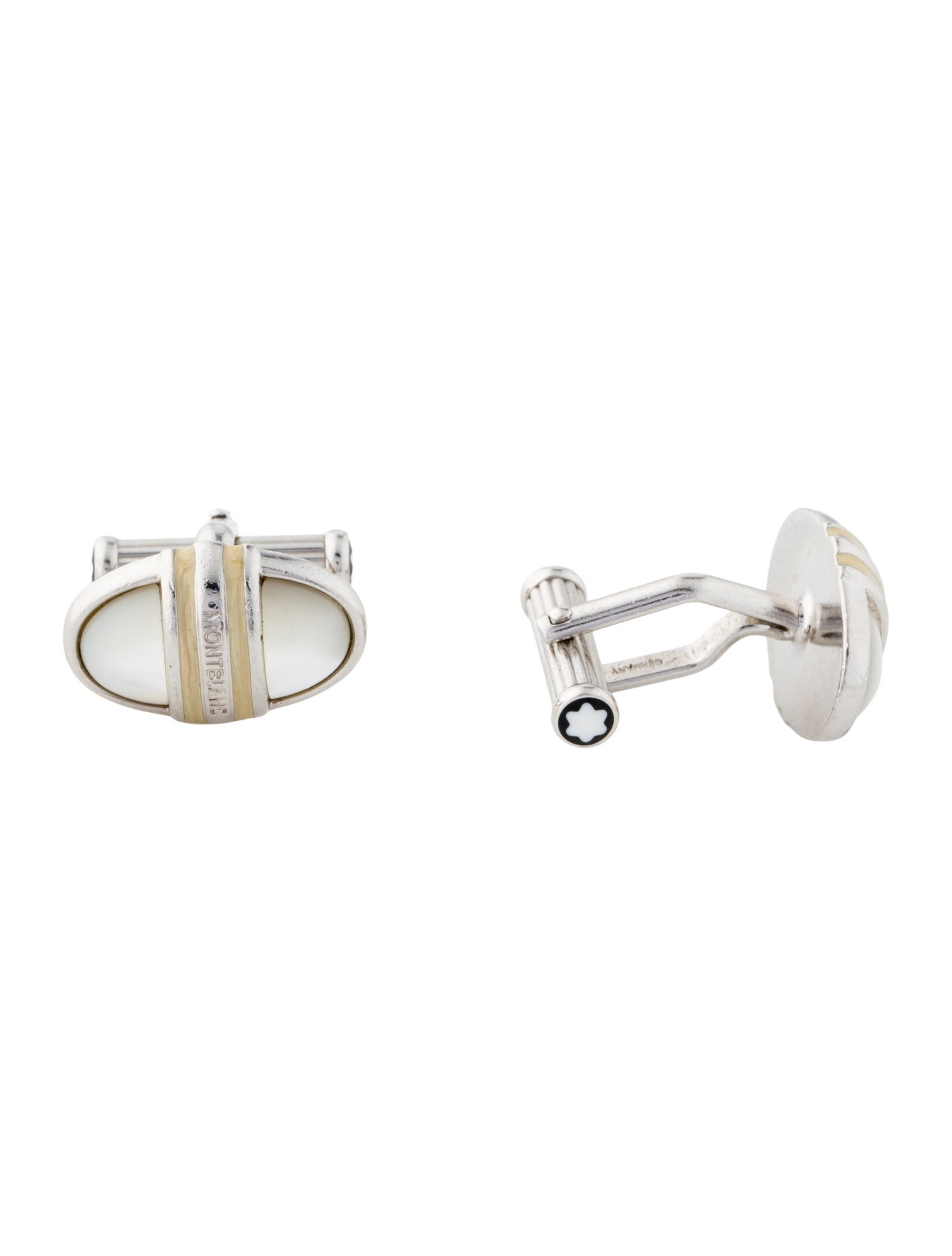 Montblanc Mother of Pearl & Enamel Cufflinks