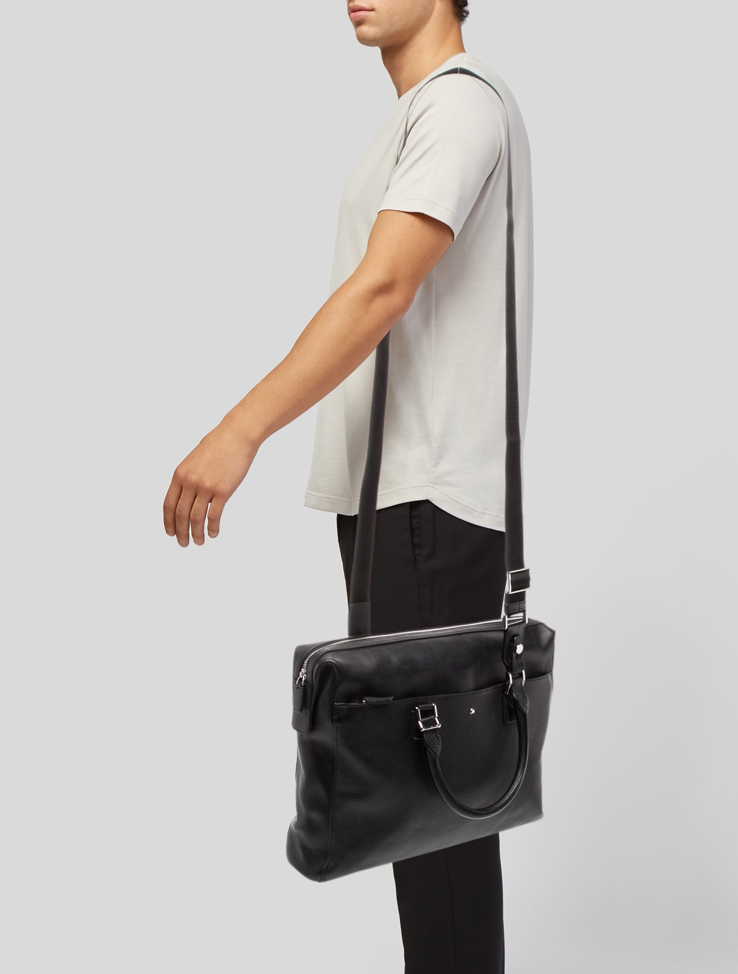 Montblanc Leather Top Handle Bag