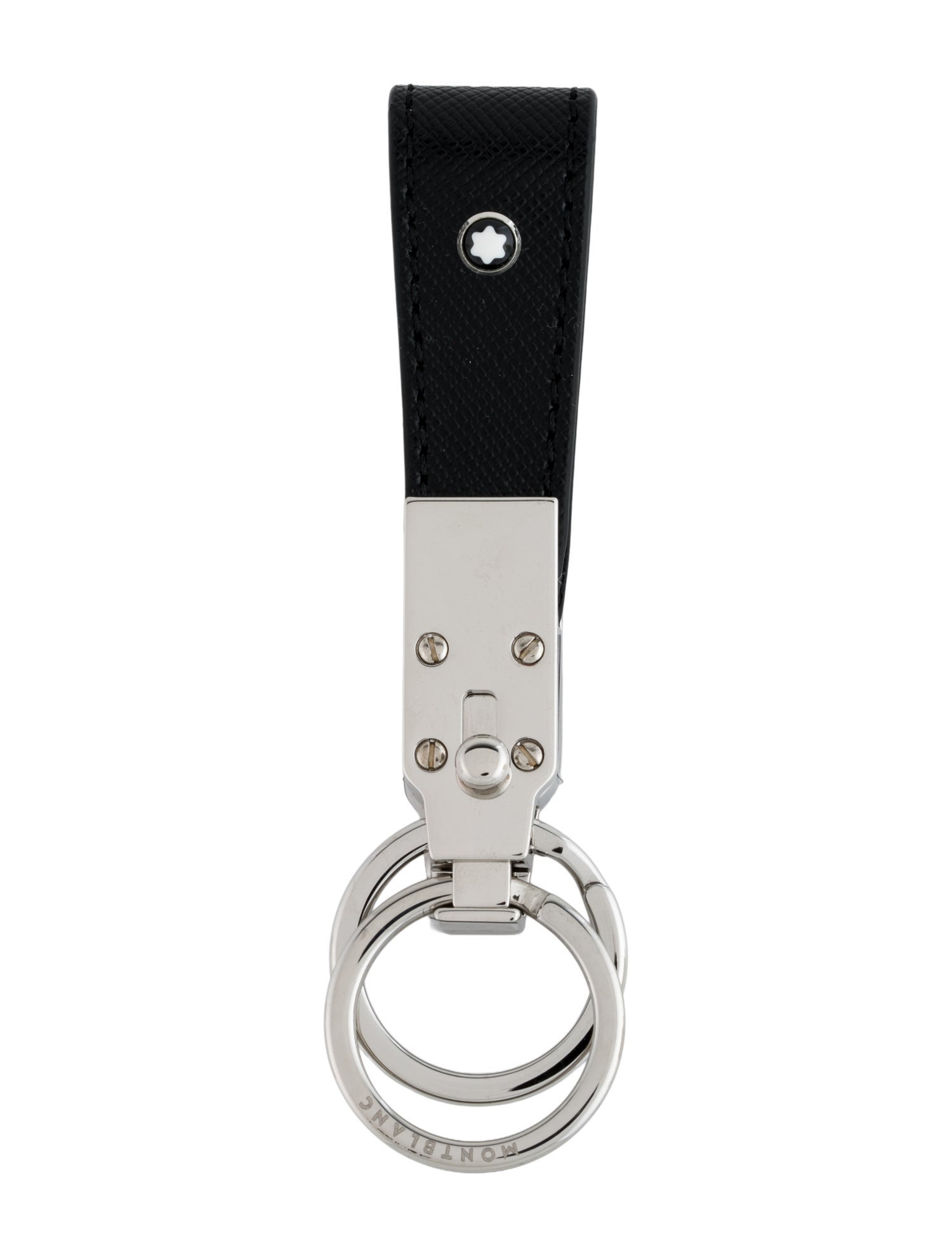 Montblanc Leather & Metal Keychain w/Tags