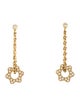 Montblanc 18K Diamond Star Signet Drop Earrings