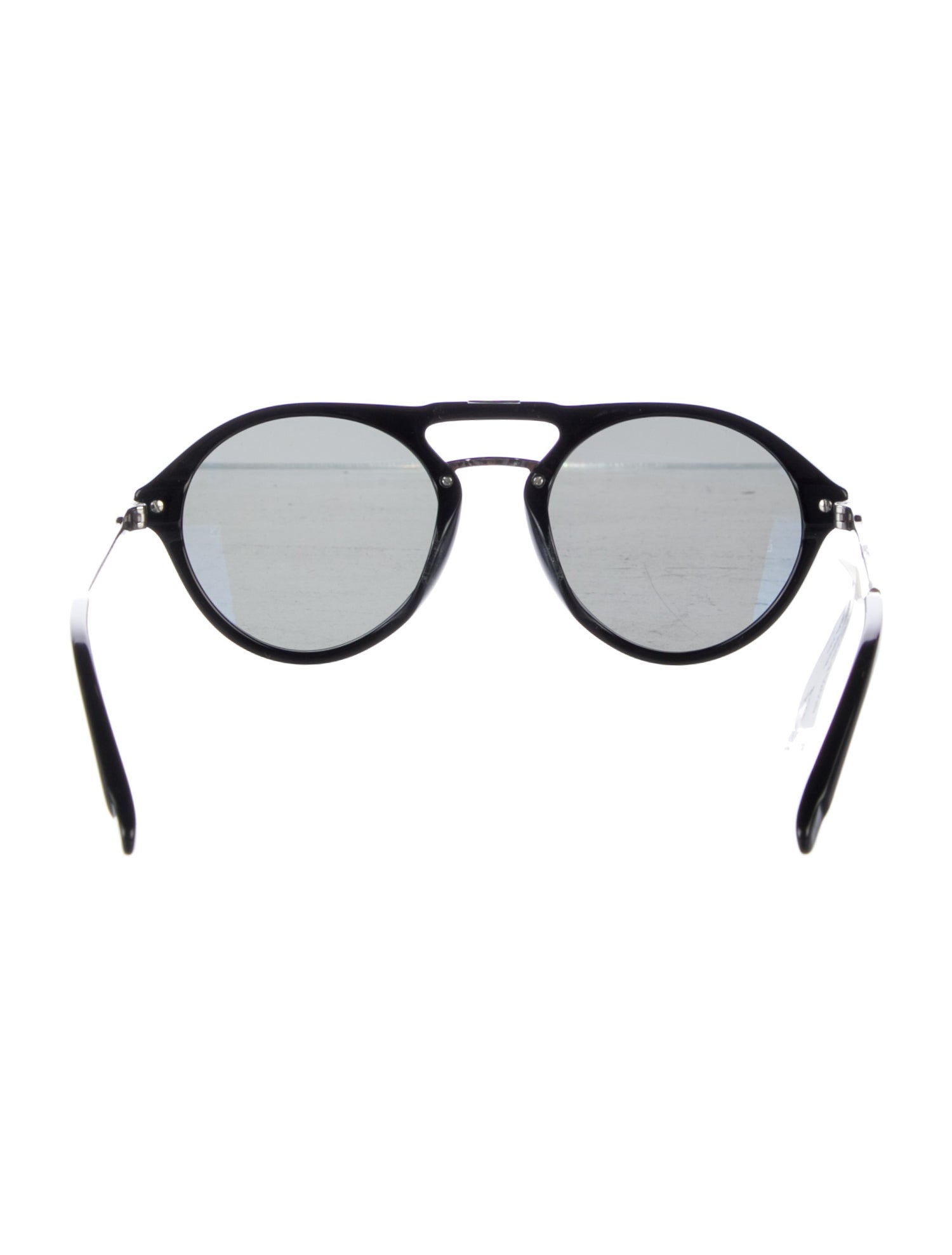 Montblanc Round Mirrored Sunglasses