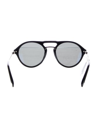 Montblanc Round Mirrored Sunglasses