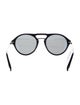 Montblanc Round Mirrored Sunglasses