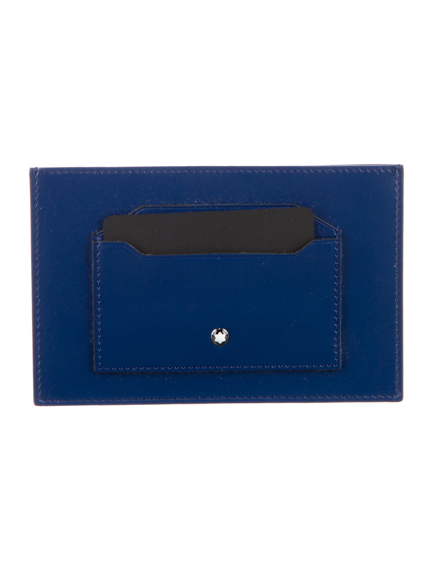 Montblanc Leather Colorblock Pattern Card Holder