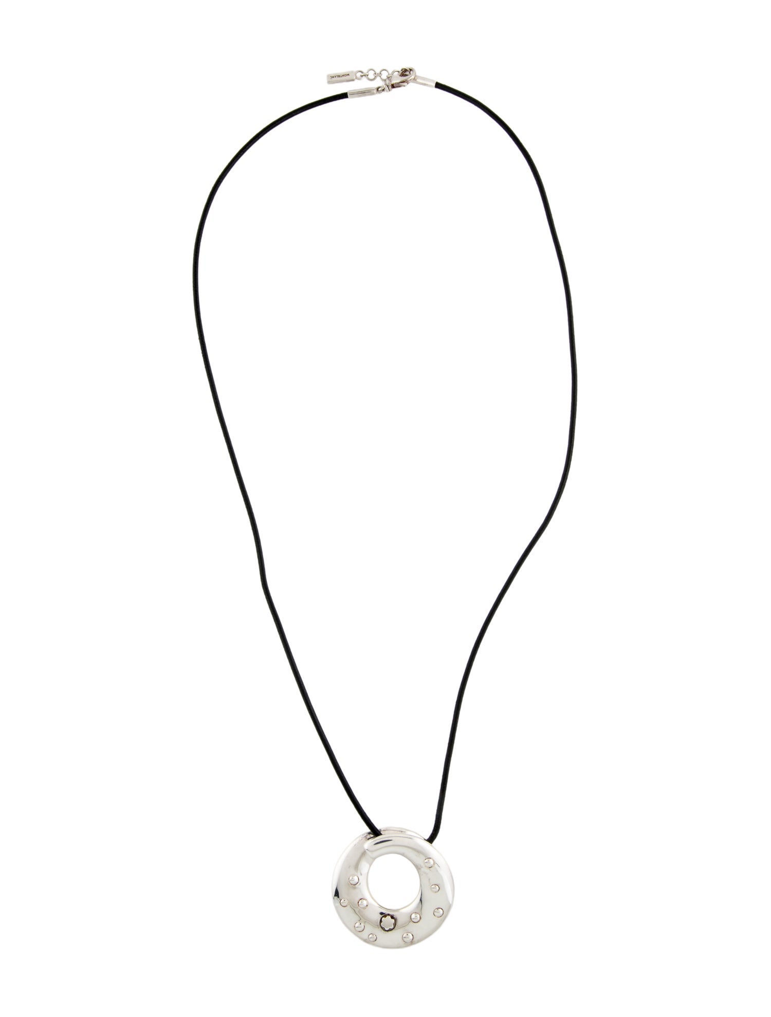 Montblanc Spiraled Circle Pendant Necklace