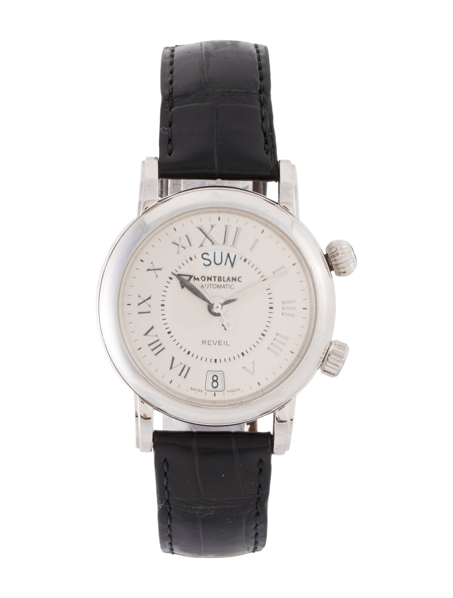 Montblanc 7026 Meisterstück Reveille Day Date Alarm Automatic Men's Size 38mm