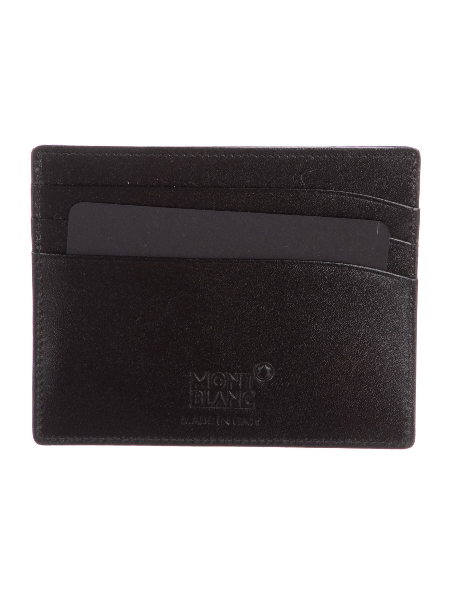 Montblanc Leather Graphic Print Card Holder w/ Tags