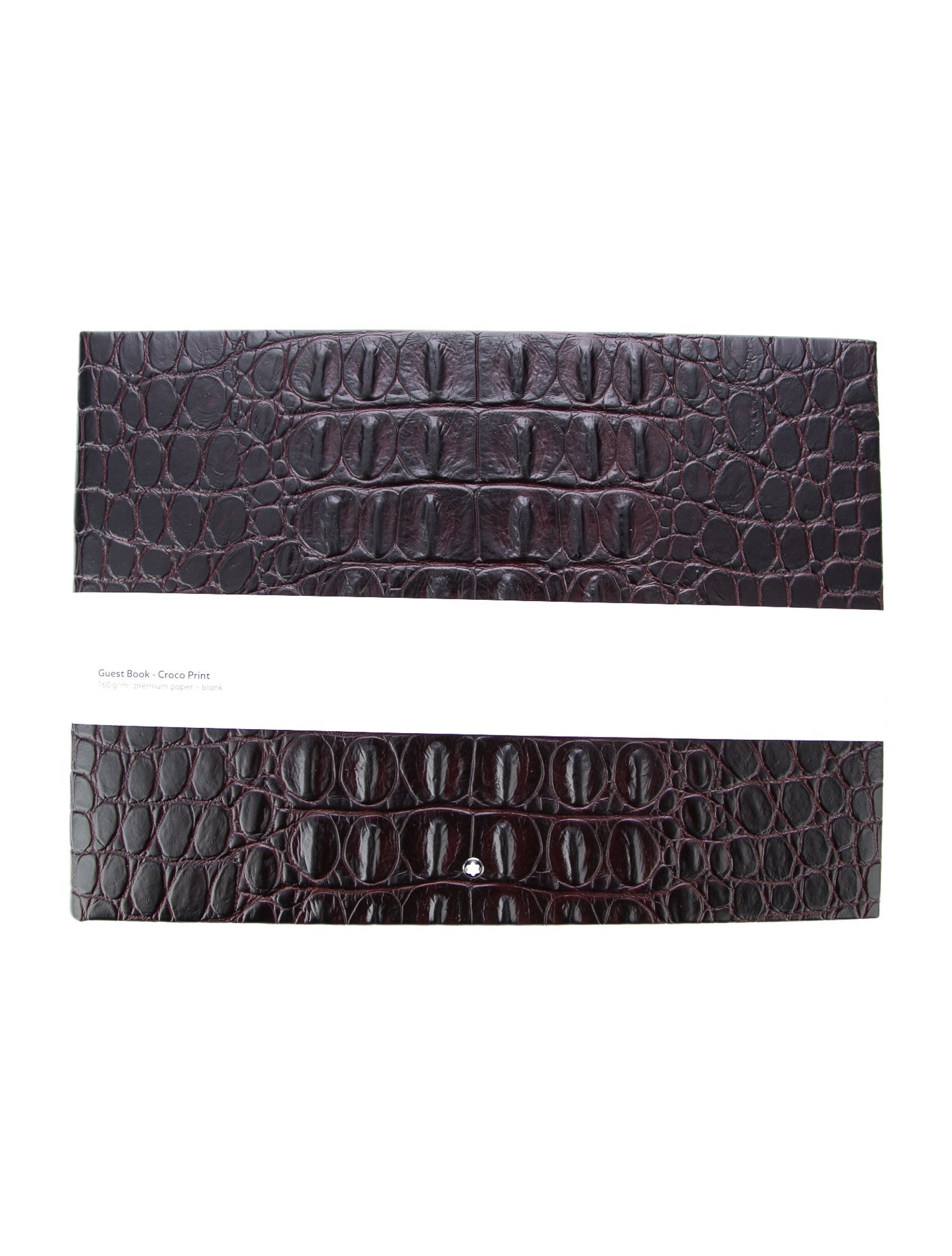 Montblanc Croco Embossed Leather Guest Book w/ Tags