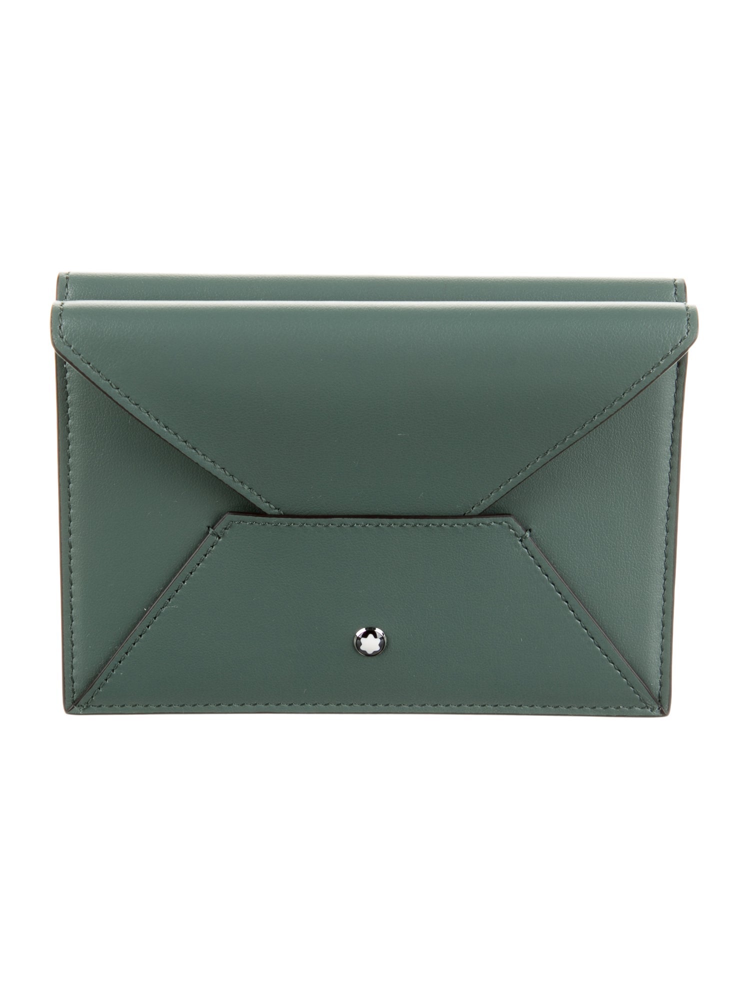 Montblanc green leather passport cover