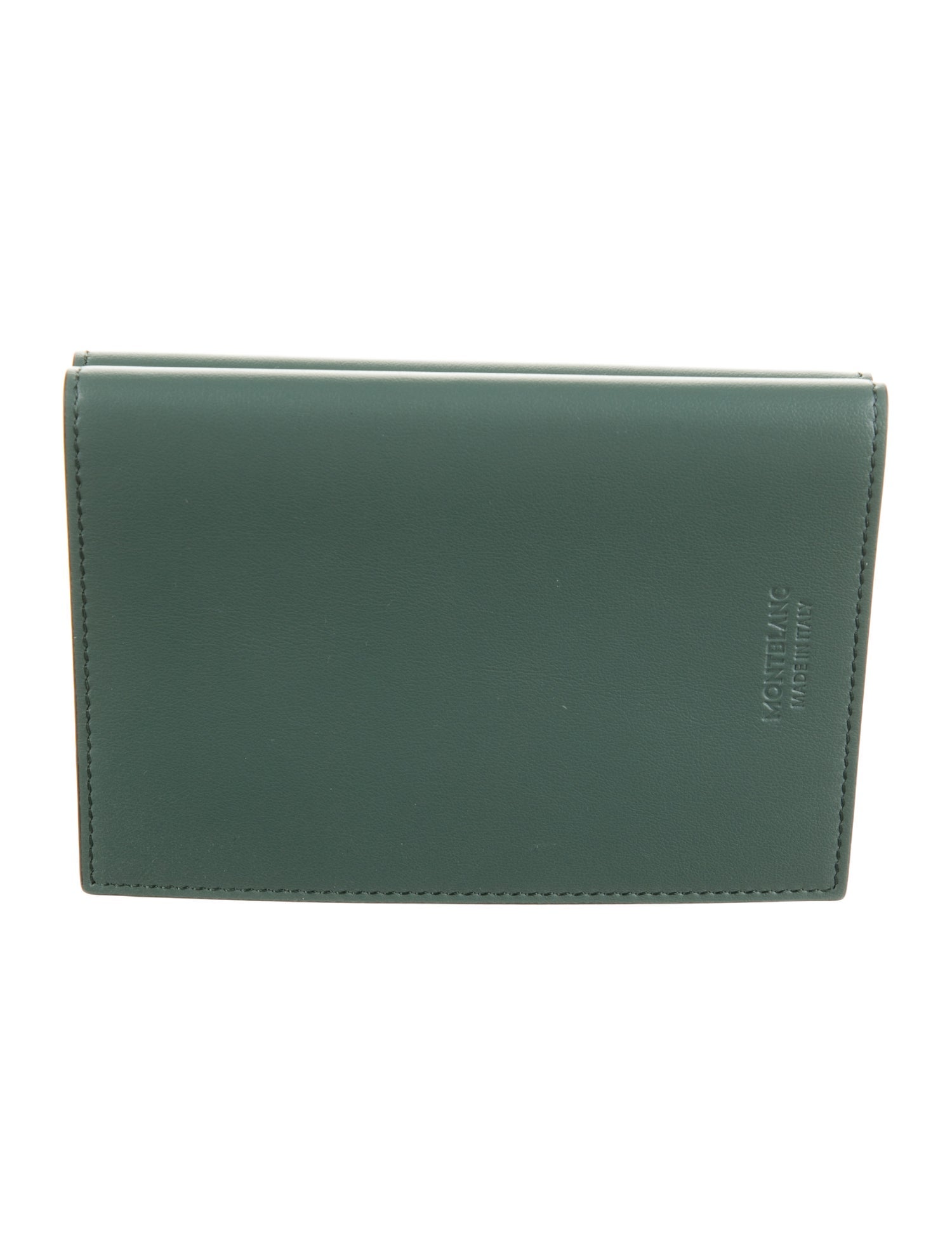 Montblanc green leather passport cover