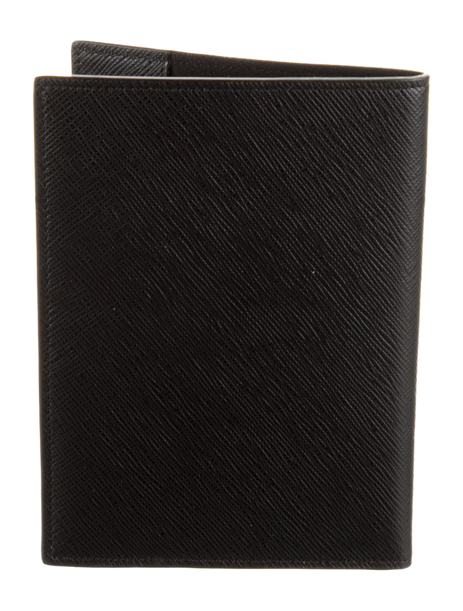Montblanc black leather passport cover