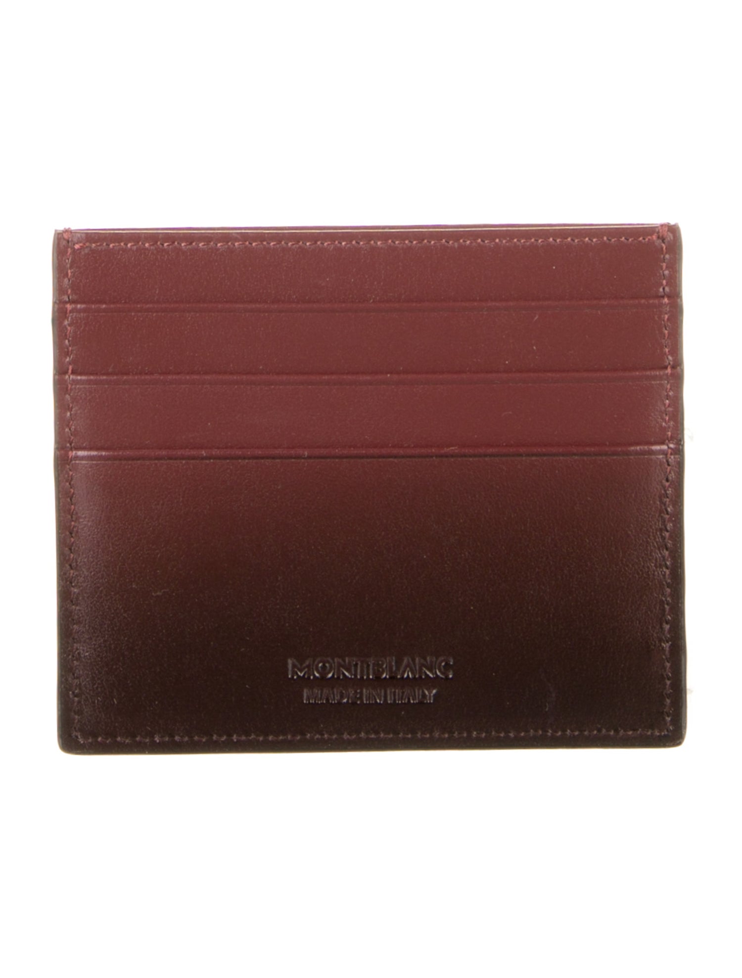 Montblanc Leather Colorblock Pattern Card Holder