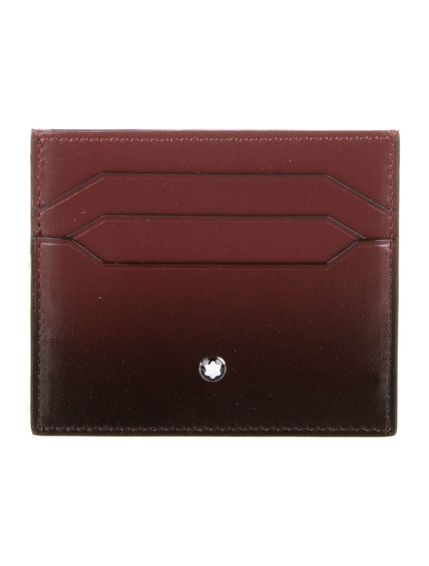 Montblanc Leather Colorblock Pattern Card Holder