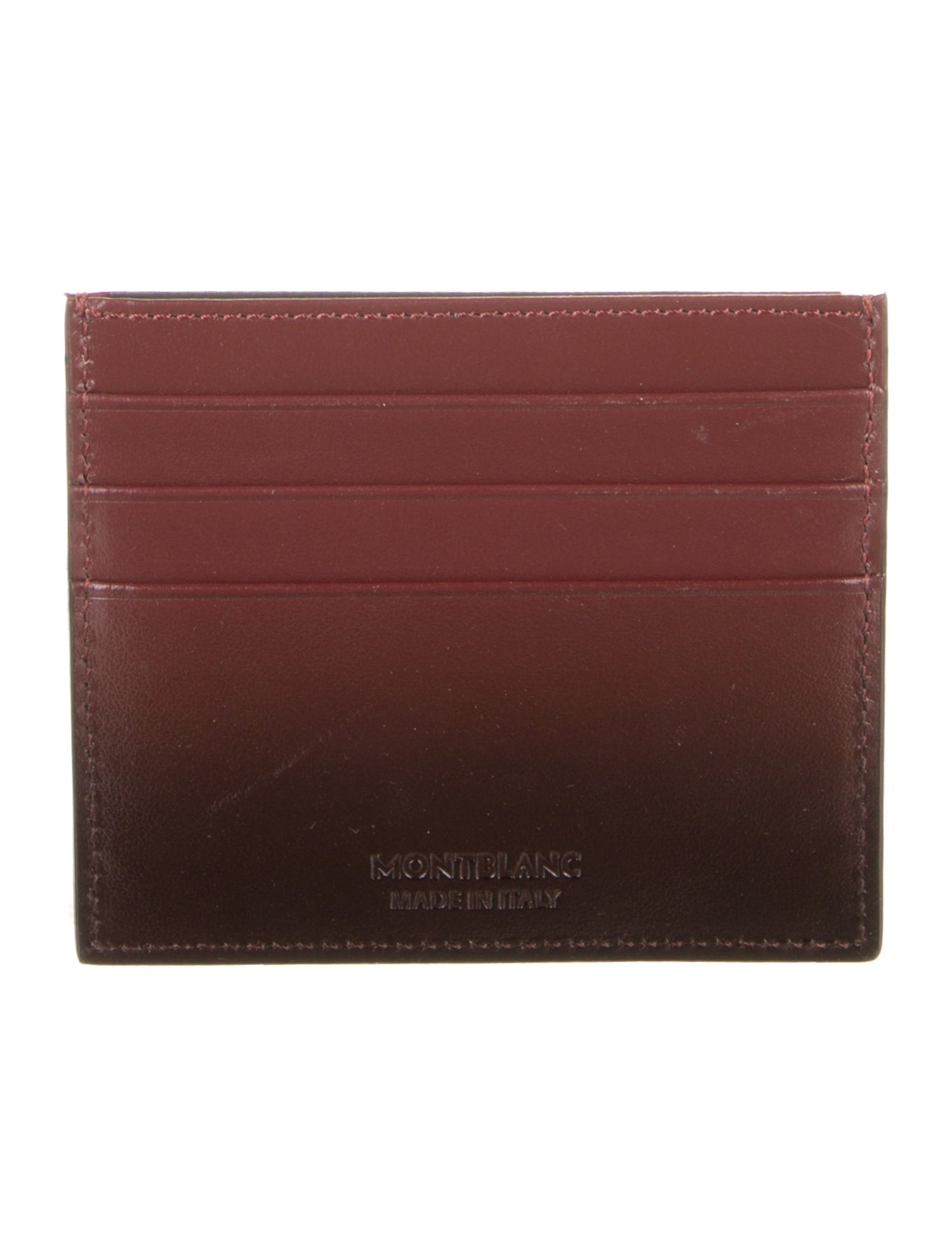 Montblanc Leather Colorblock Pattern Card Holder