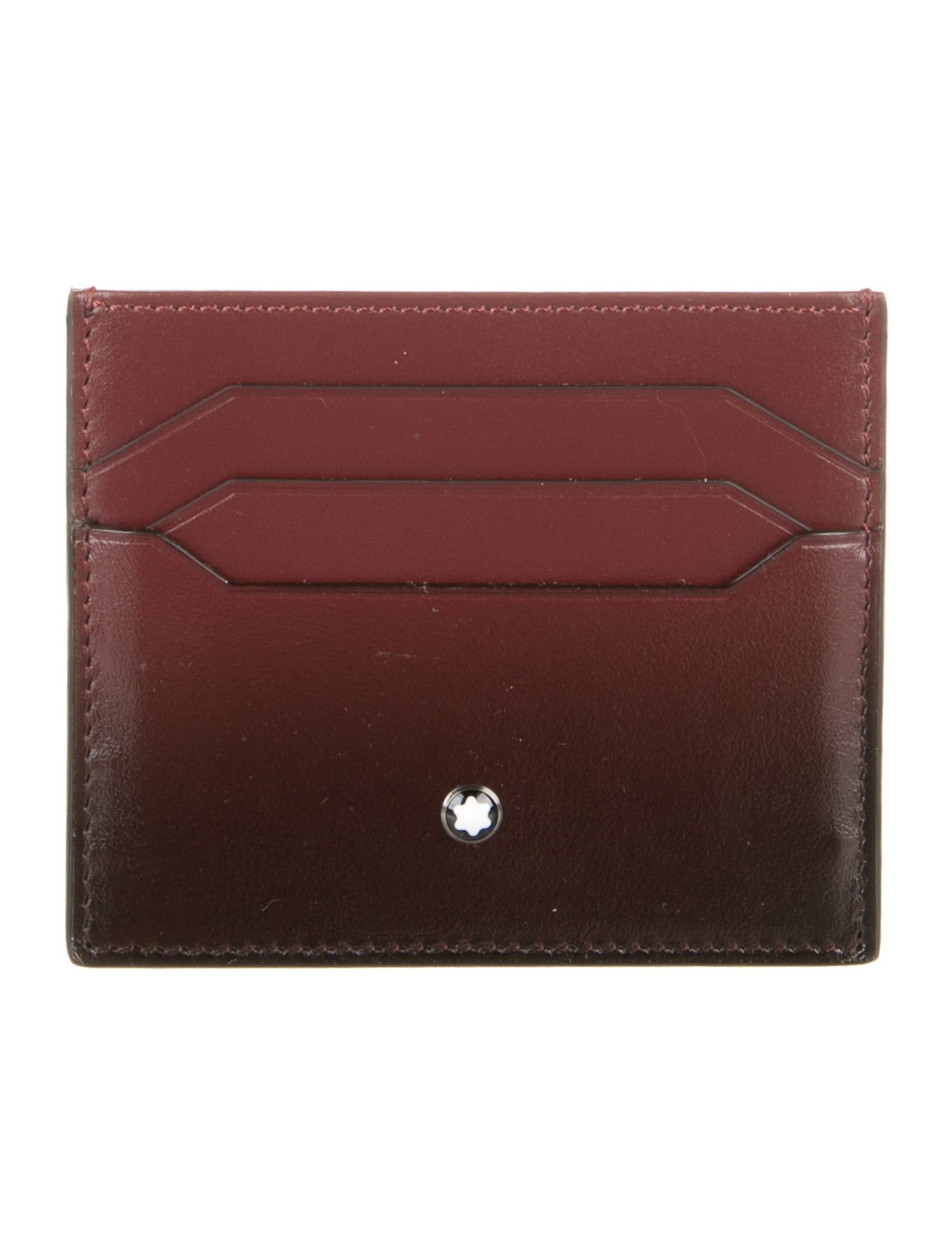 Montblanc Leather Colorblock Pattern Card Holder