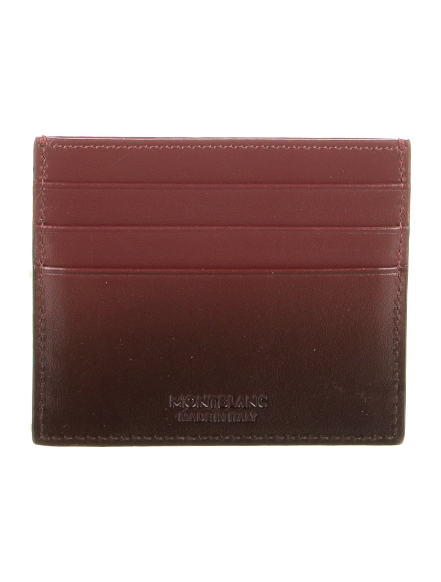 Montblanc Leather Colorblock Pattern Card Holder