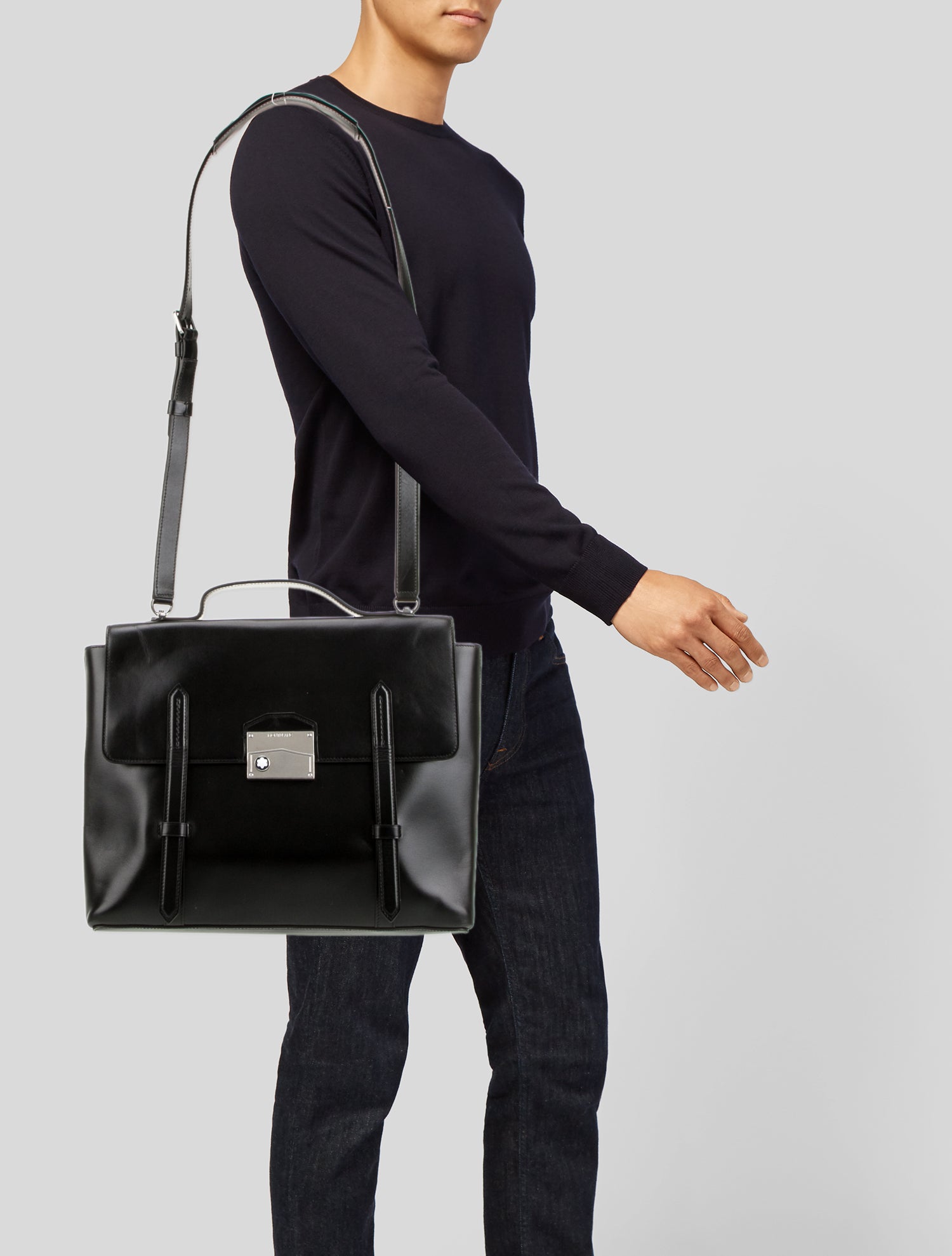 Montblanc Leather Messenger Bag