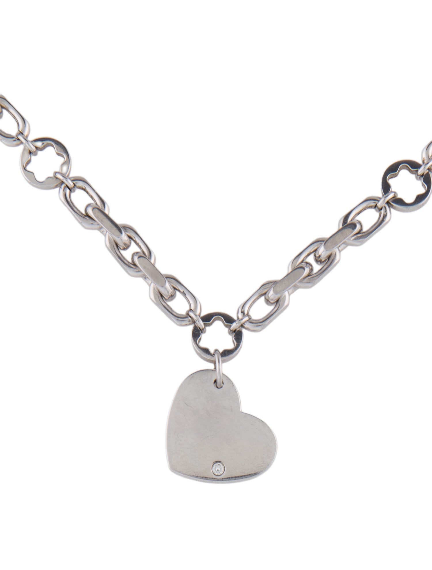 Montblanc Diamond Heart Pendant Necklace