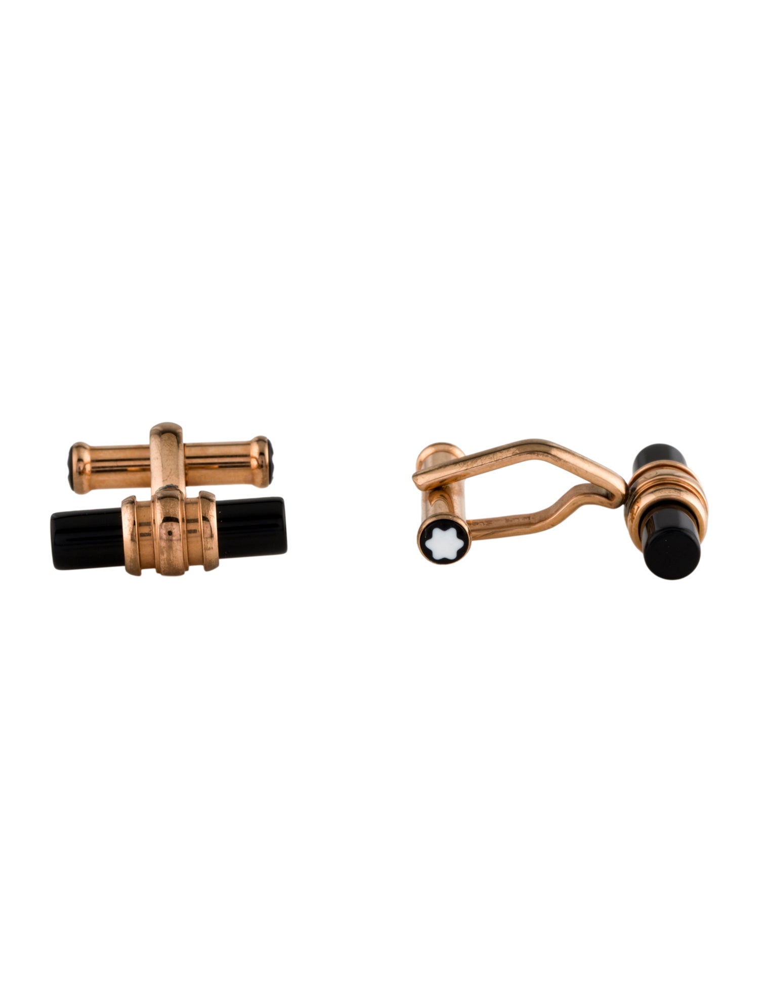 Montblanc Enamel & Onyx Meisterstuck Bar Cufflinks