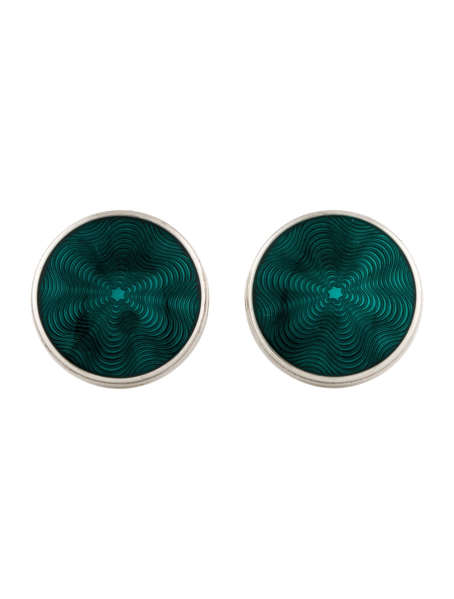 Montblanc Enamel Round Star Cufflinks