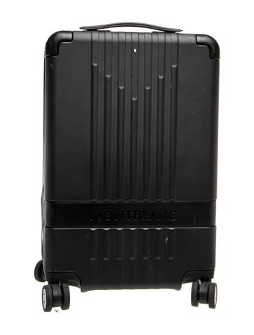 Pre-owned Montblanc Aluminium Suitcase In Black