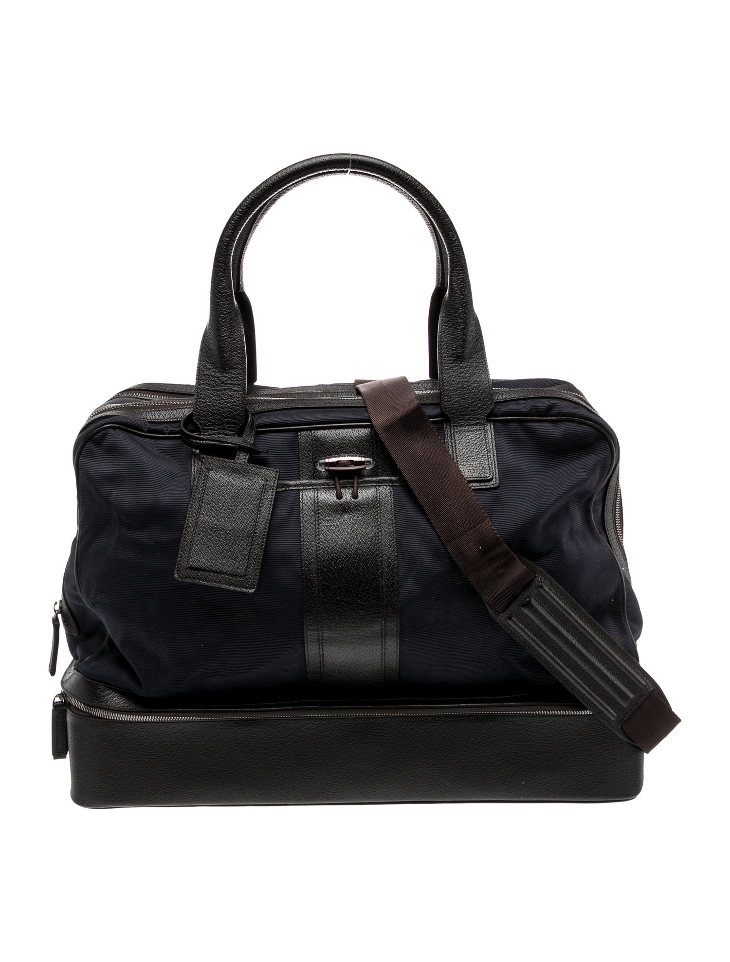 Montblanc Blue wiith Leather Trim Carry on Duffle Bag