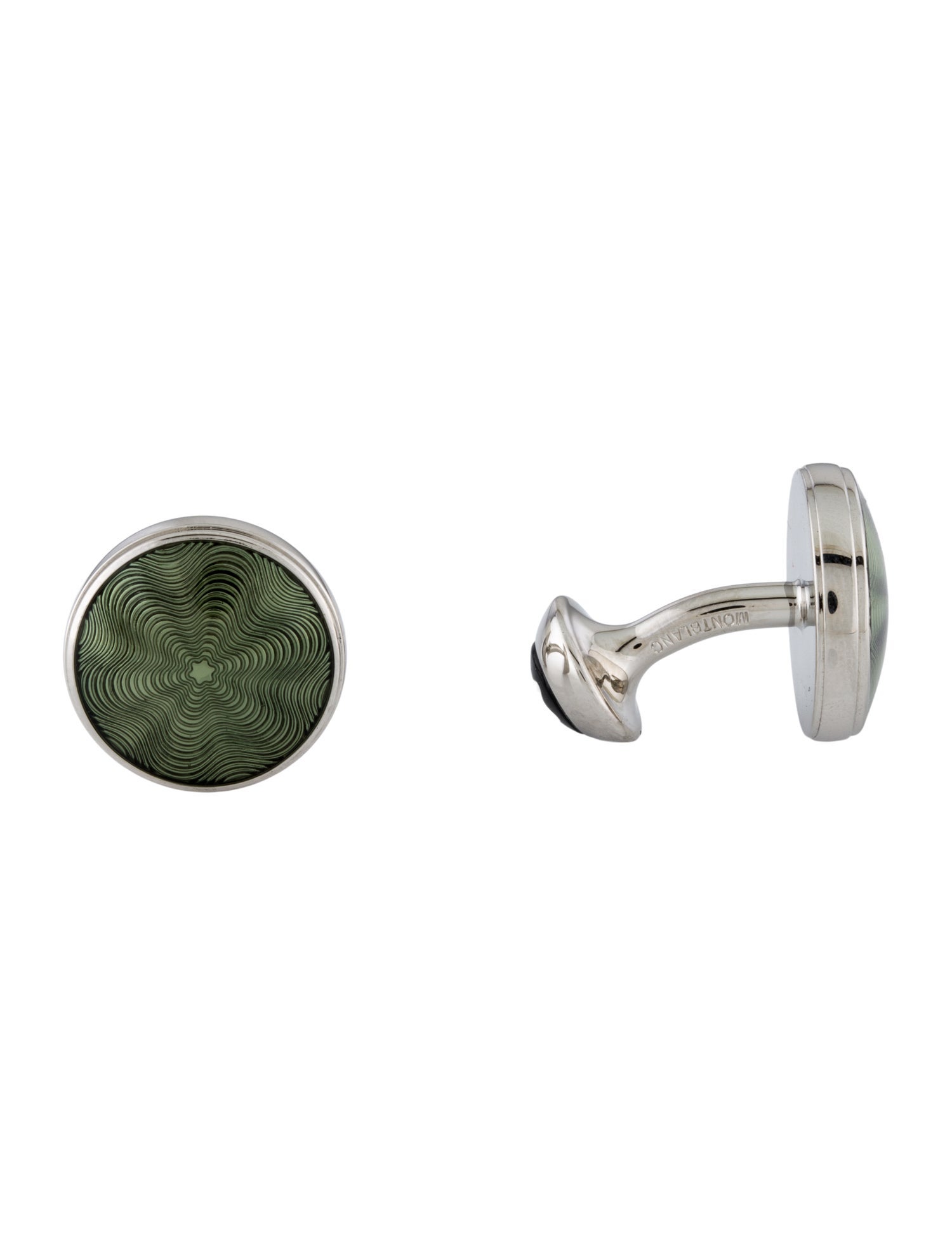 Montblanc Enamel Cufflinks & Collar Stays Set