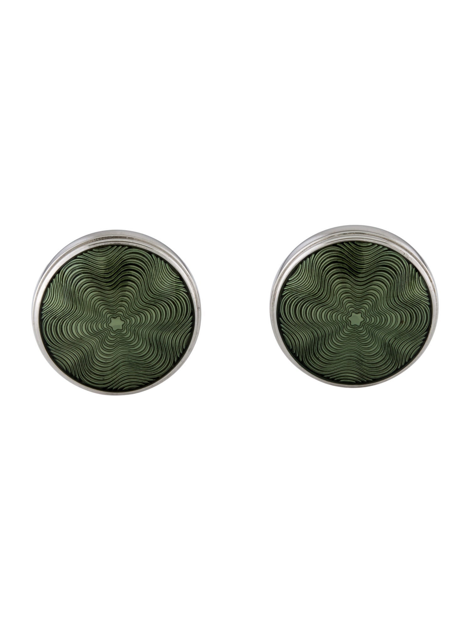 Montblanc Enamel Cufflinks & Collar Stays Set