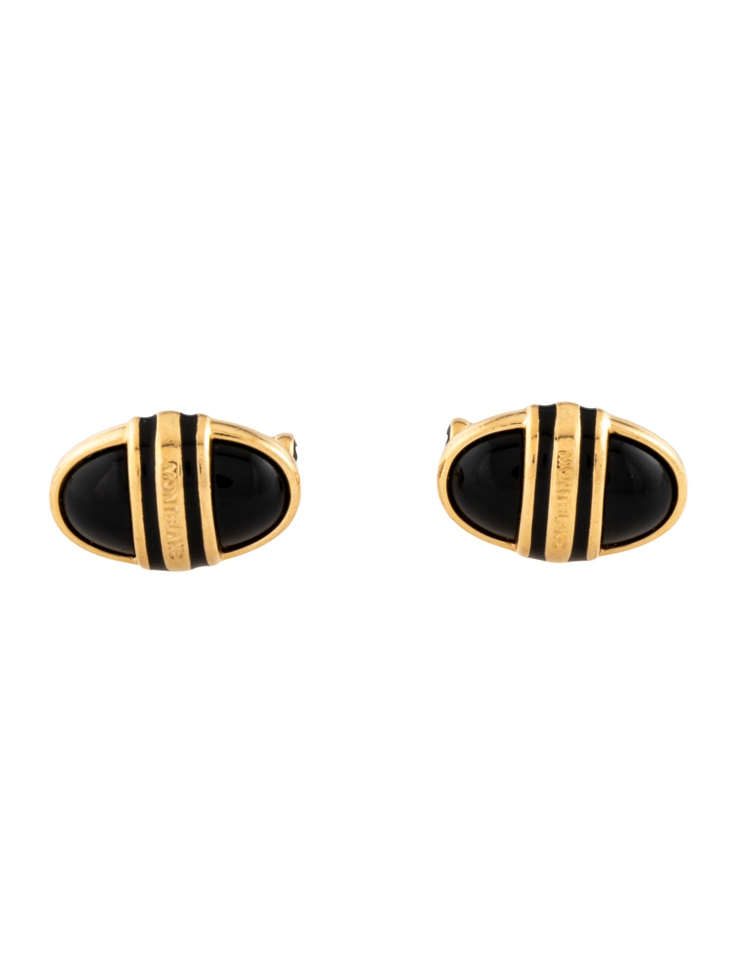 Montblanc Onyx & Enamel Meisterstuck Cufflinks