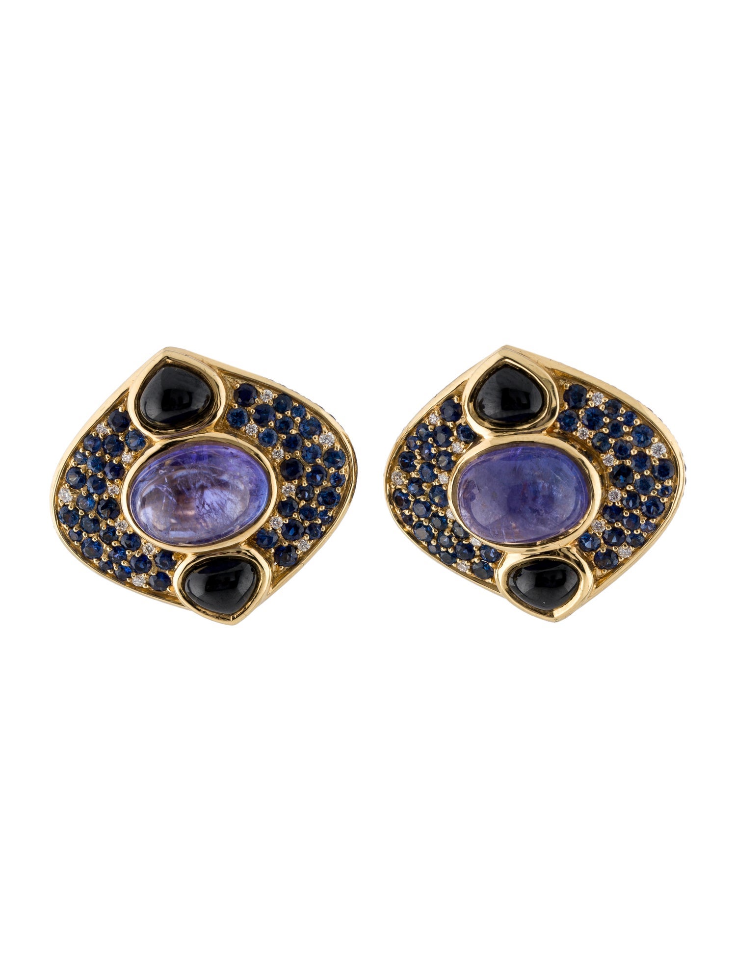 Marina B 18K Diamond & Multi Stone Convertible Earclips