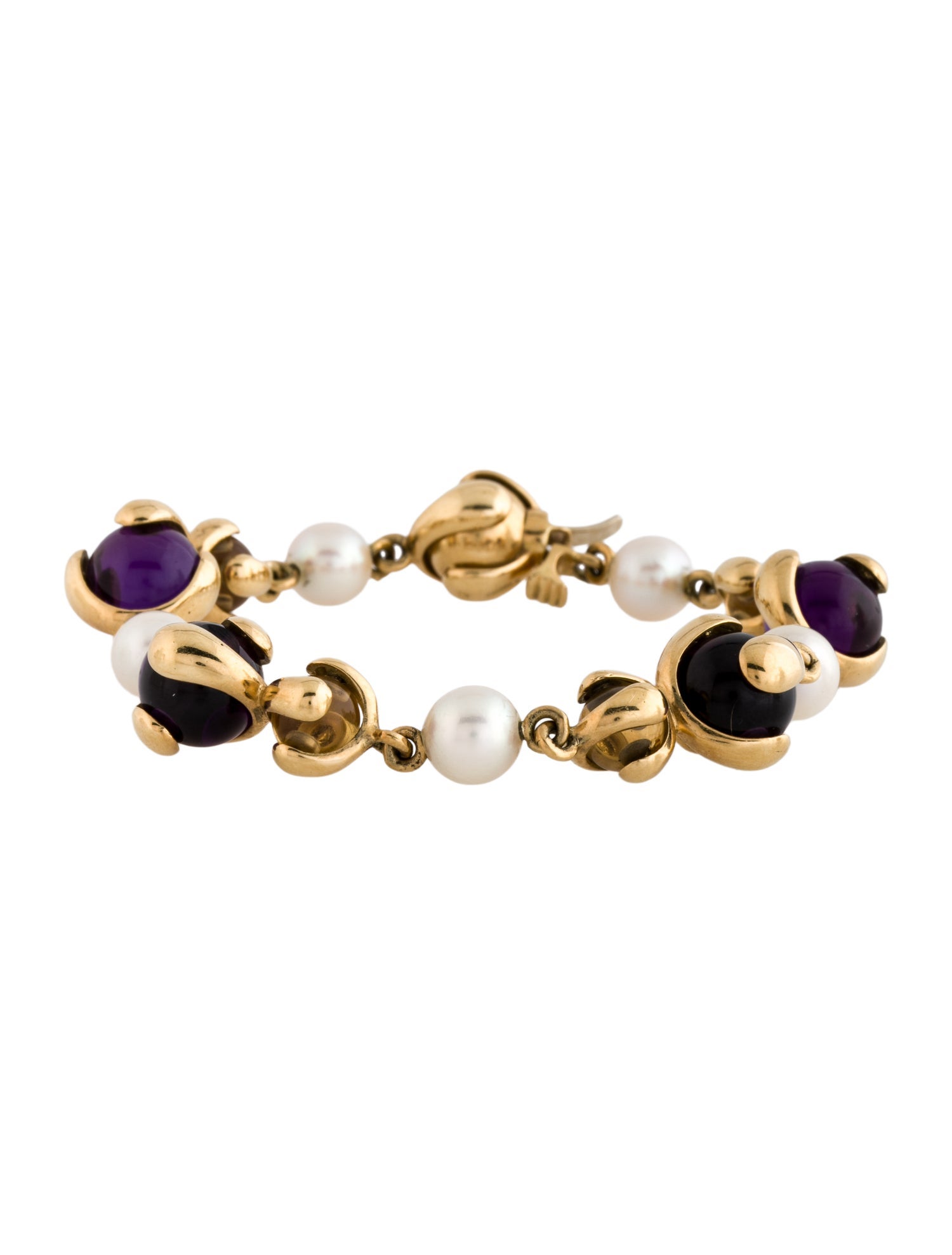 Marina B 18K Pearl, Amethyst & Citrine Cardan Bracelet