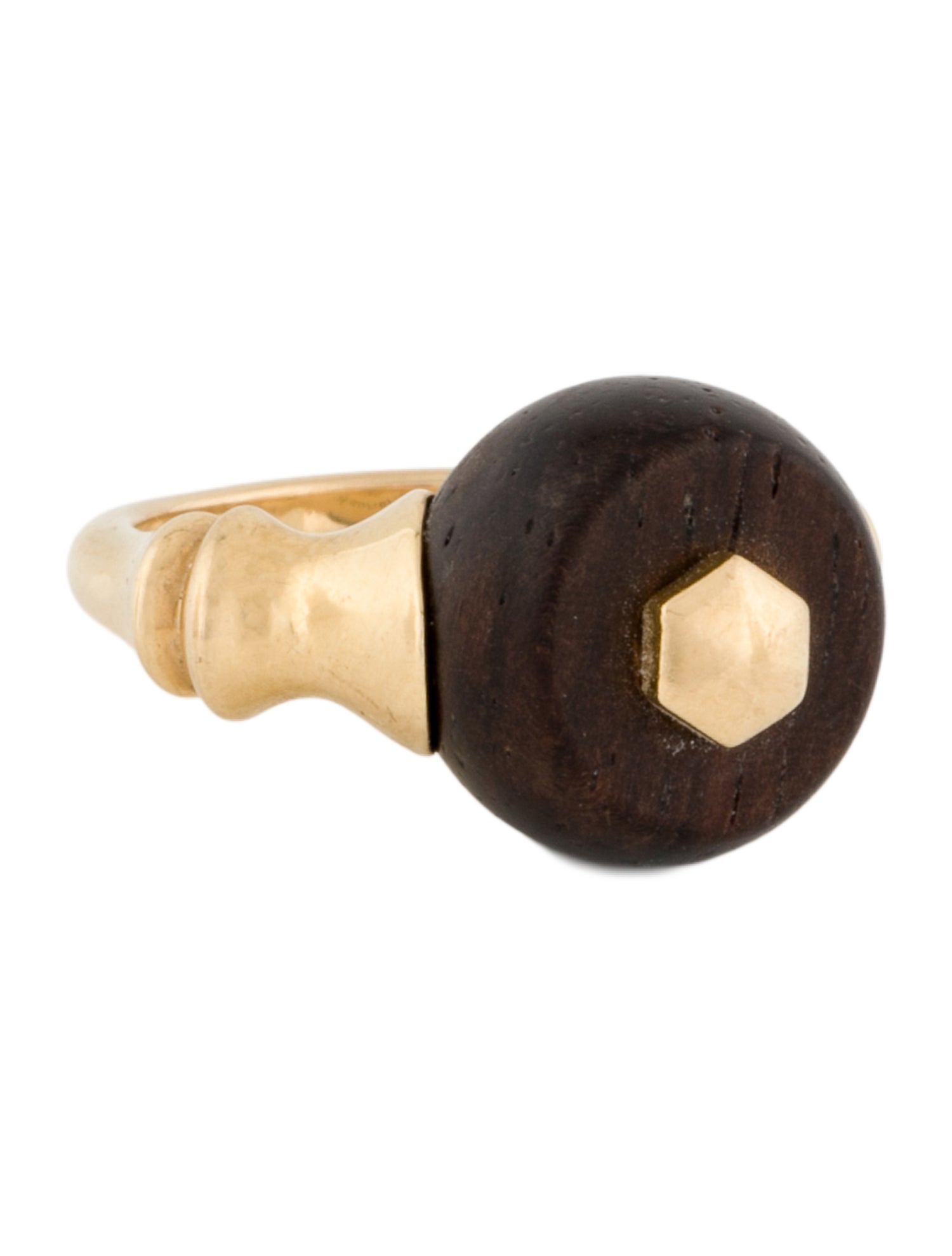 Marina B 18K Wood Cocktail Ring