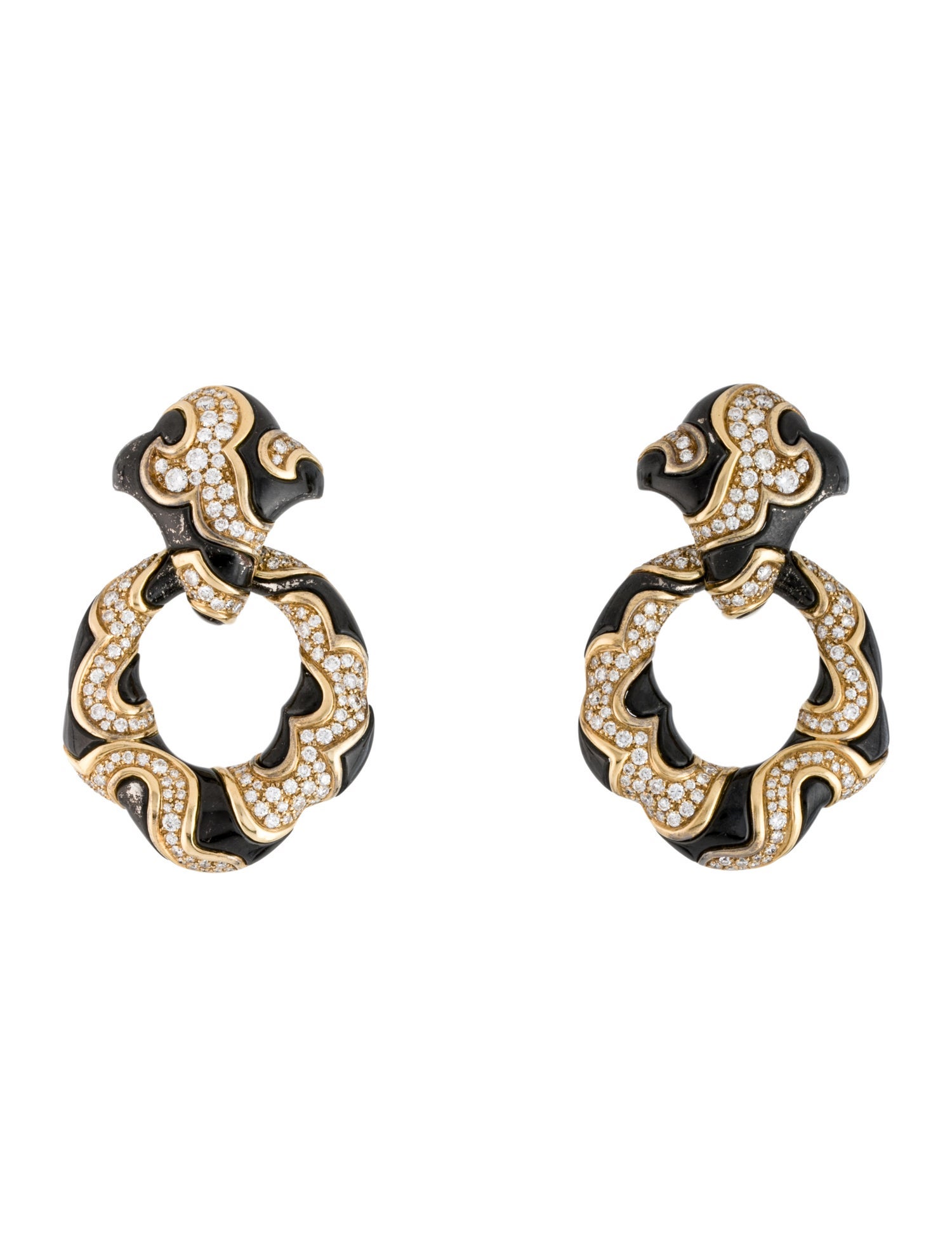 Marina B Diamond Convertible Doorknocker Earrings