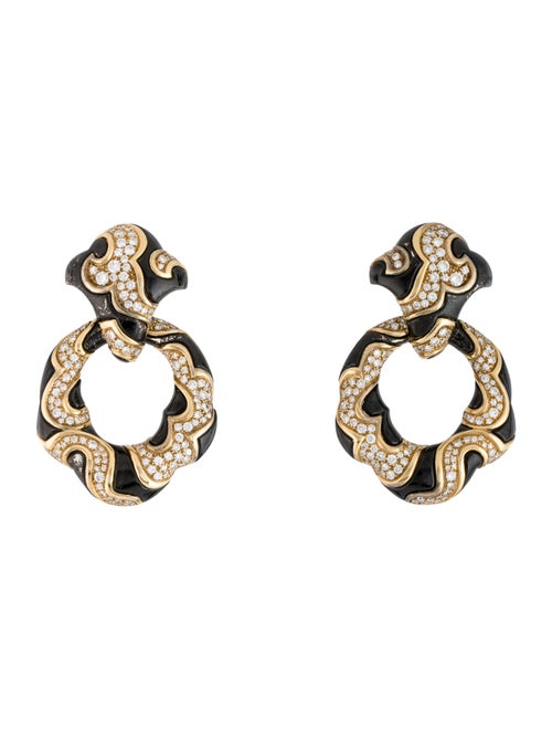 Marina B Diamond Convertible Doorknocker Earrings