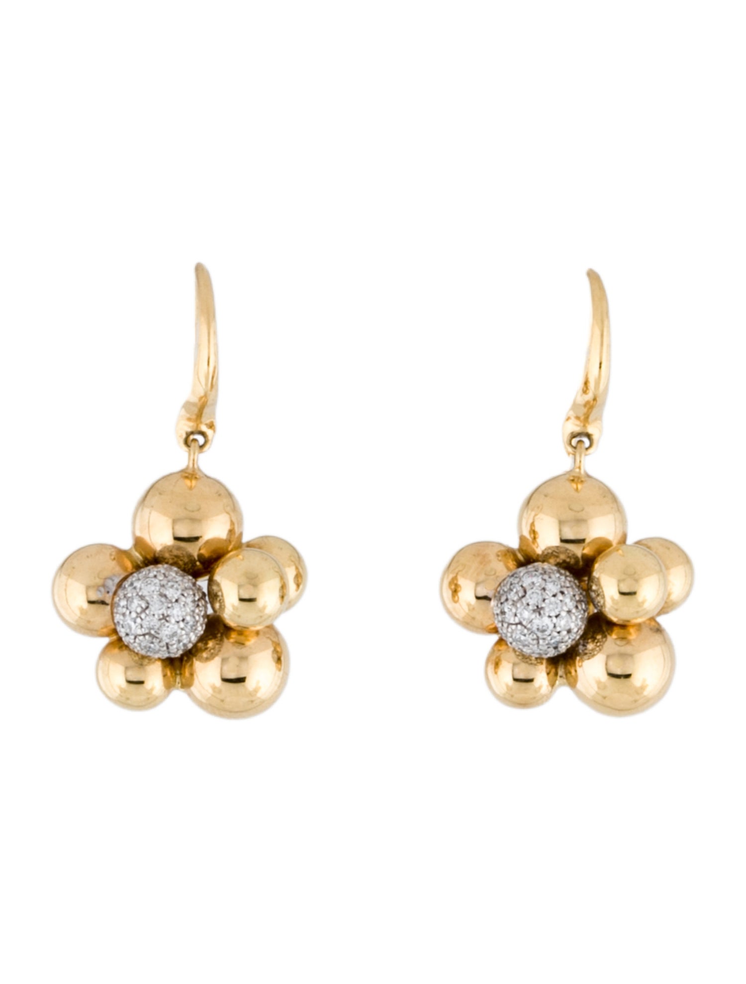 Marina B 18K Diamond Mini Atomo Drop Earrings