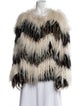 Meteo by Yves Salomon Fox Striped Fur Jacket