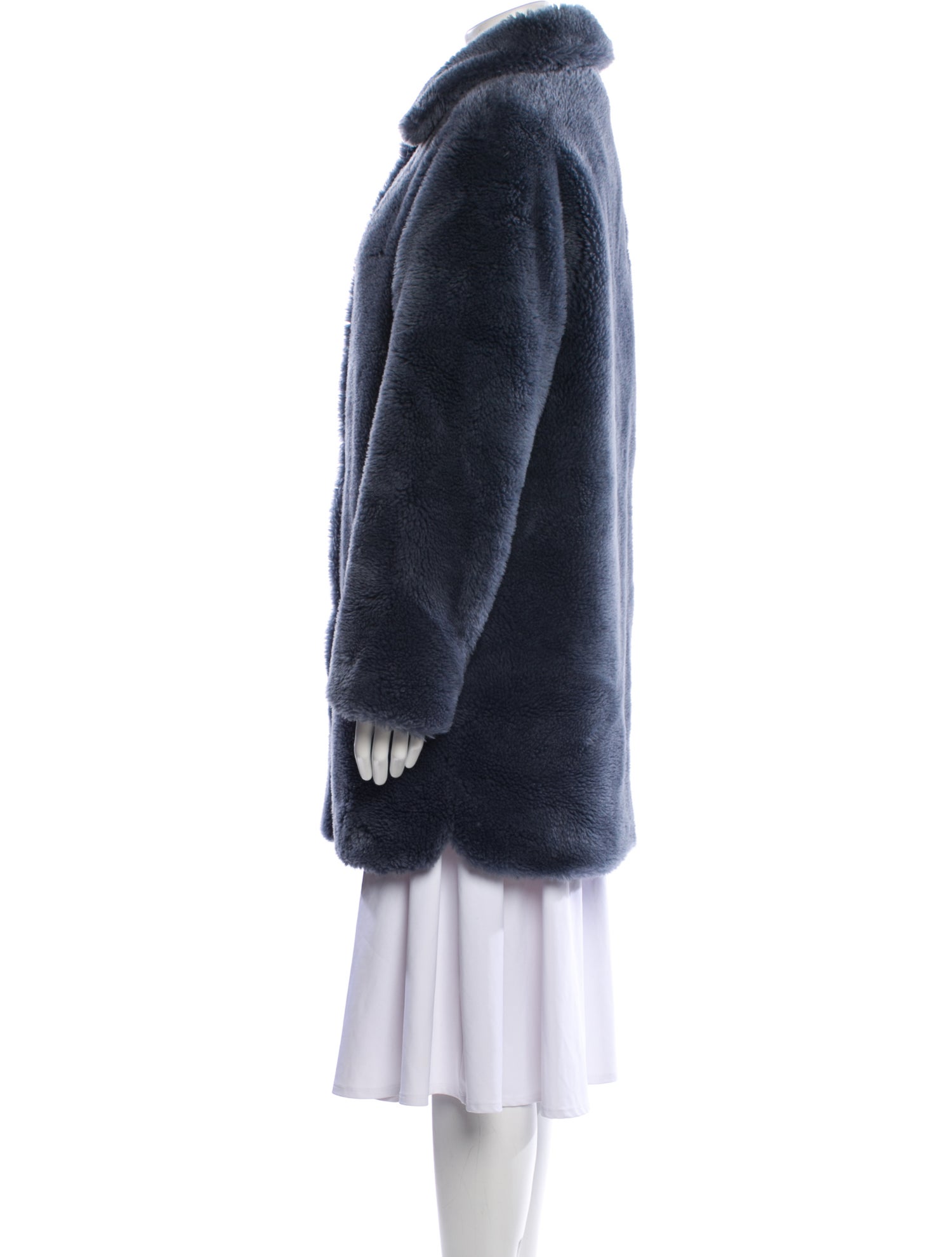 Meteo by Yves Salomon Wool Faux Fur Coat