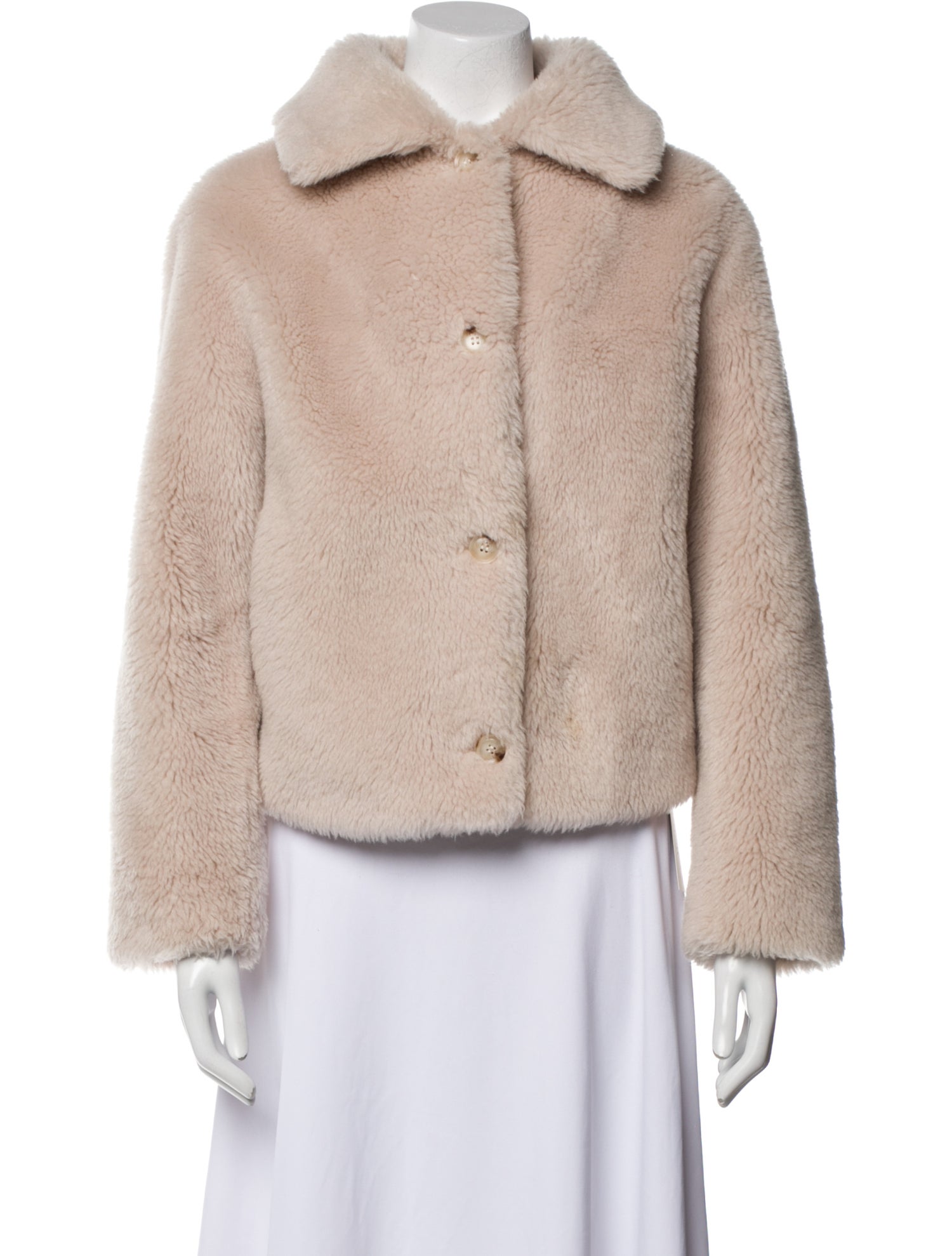 Meteo by Yves Salomon Wool Faux Fur Jacket